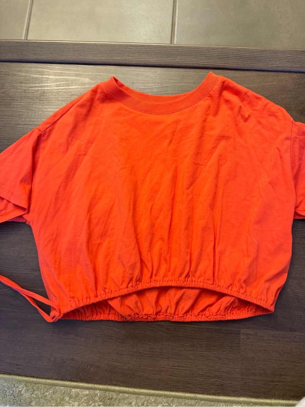 Pilcro Bright Orange Crewneck Top